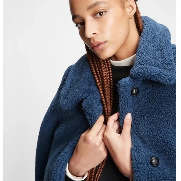 GAP Cozy Sherpa overcoat - Picture 5 of 6